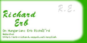 richard erb business card